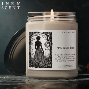 Dark Romance Academia Candle Bookish Gift, Gothic Candle Fantasy Home Decor, Literary Candle, Poetry Gift Soy Wax Candle Gift for Book Lover