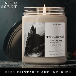 Esthétique décorative de décor sombre du château de Dracula de Dracula, bougie de soja de vampire d&#39;horreur de Nosferatu, cadeau littéraire effrayant pour des amateurs de livres d&#39;horreur