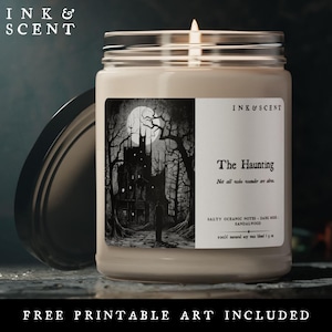 The Haunting Gothic Soy Candle Dark Academia Scented Candle, Spooky Halloween Candle, Haunted House Decor Candle Lover Gift for Him and Her