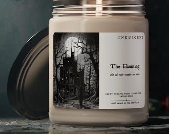 Candela profumata The Haunting Gothic Soy Candle Dark Academia, candela spettrale di Halloween, regalo per amanti delle candele per la casa stregata, per lui e per lei