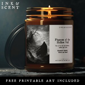 Dark Fantasy Candle Gothic Book Lover Gift, Literary Candle, Witchy Dark Academia Decor, Haunting Soy Scented Candle, Fantasy Romance Gift