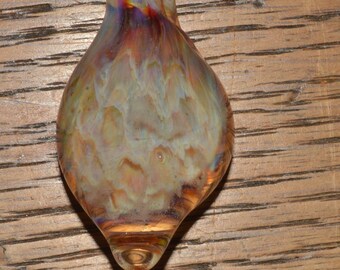 Glass Pendant Teardrop in Double A. Purple - Handblown