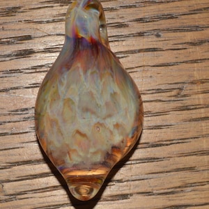 Glass Pendant Teardrop in Double A. Purple - Handblown