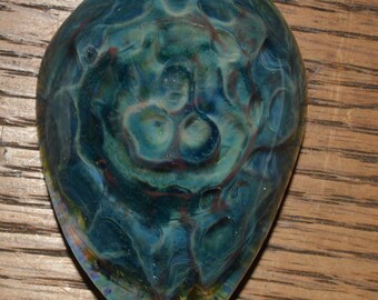 Glass Pendant Droop Honeycomb in Blue Moon - Unique Handblown