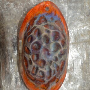 Turtle Shell Honeycomb Pendant - Handblown Glass