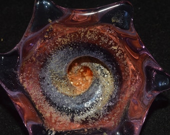 Glass Mica Geode Sculpture - Handblown