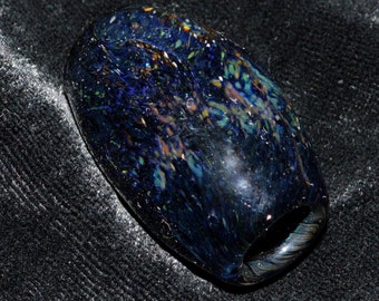 Galaxy Dread Bead - Handblown Glass