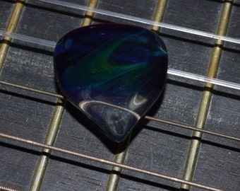 Exquisite Guitar Pick Blue Moon Ether - Handmade Glass