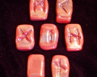 Custom Set of 7 Glass Runes - Made to Order