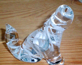 Howling Wolf Spirit with Lifeline or Plant/Animal of your Choice - Handblown Glass - Made to Order