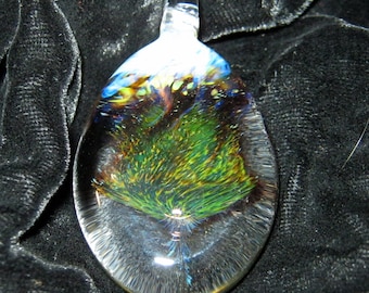 Airtrap Frit Glass Pendant - Handblown Glass