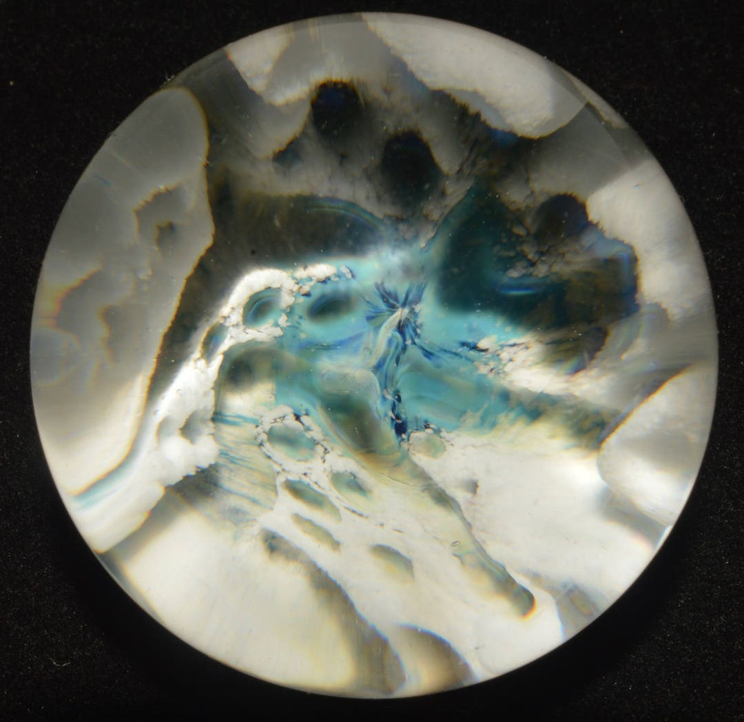 Glass Marble Honeycomb Roots in Blue Moon and Star White - Handblown - Etsy