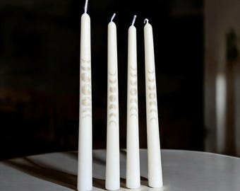 Moon Design Sojavaxljus, Set om 4 - Elegant middagsdekor