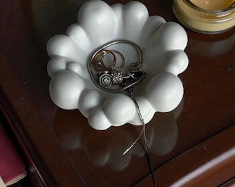 Handmade Gypsum Tray | Minimalist Jewelry Tray | Ring Dish Catchall | Modern Vanity Decor | Bathroom Organizer