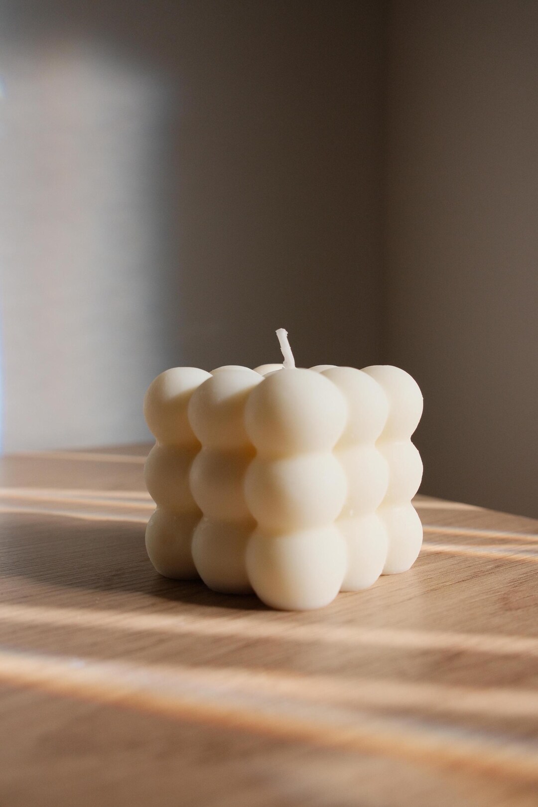 Bubble Cube Candle | Minimalist Soy Wax Candle | Aesthetic Home Decor ...