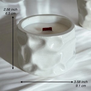 Modern Concrete Candle, Decorative Candle, Coconut Apricot Luxury Wax. Handmade Candle, Concrete Vessel, Modern Candle, 5 oz.
