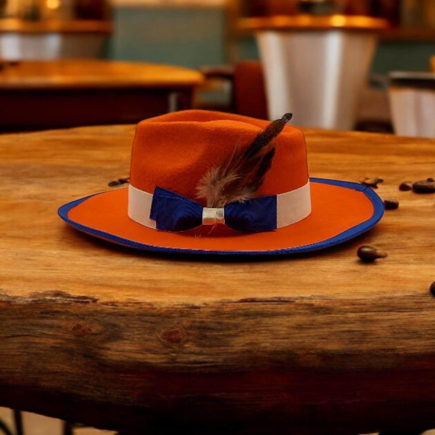 Orange Fedora Hat - Etsy display picture 1