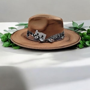 FREE SHIPPING.  Distressed Crafted Fedora Style Hat