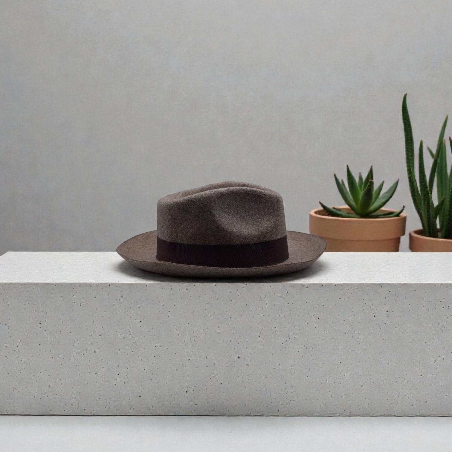 Boho Western Grey Wool Felt Big Brim Floppy Feather Rope Trim Hat Laredo Wool Felt Hat Open Regular Crown Charcoal – Los  main image 4