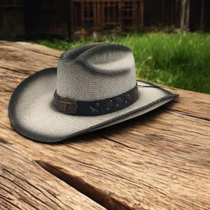 FREE SHIPPING.  Handmade Distressed Cowboy Hat