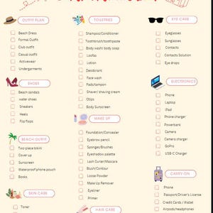Beach Packing List