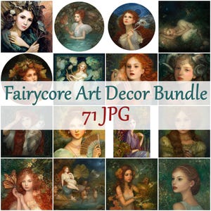 Grünes Fairycore Kunstdruck für DIY-Projekte Junk Journals Dreamy Decor Girls Classic Lieferungen Bundle Dreamy Set 71 jpg