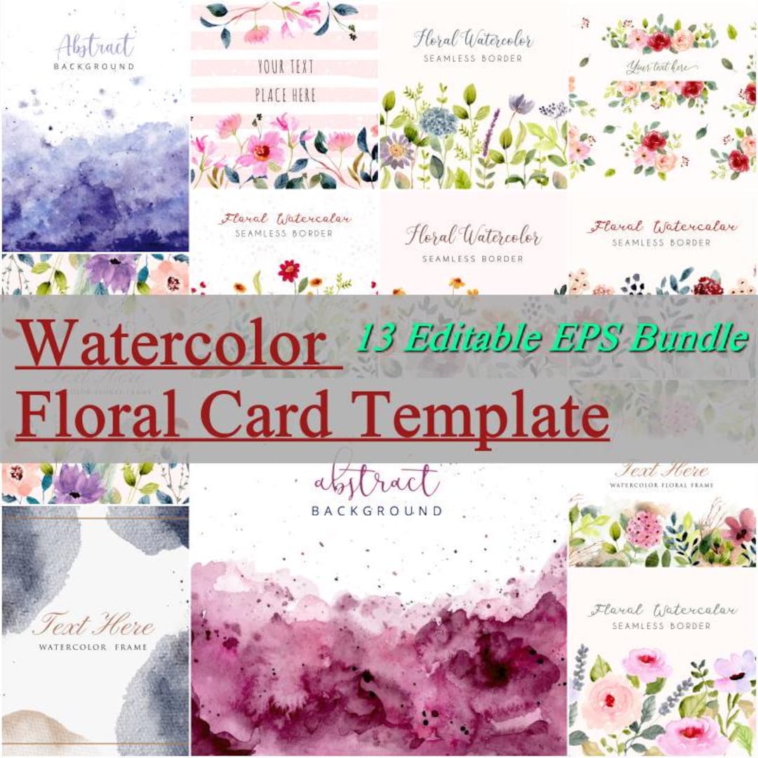 Romantic Watercolor Floral Design Bundle Elevate Your Journal and Card ...