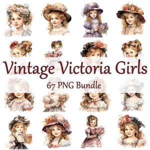 Vintage Victoria Portrait Sticker für Junk Journals DIY Projekte Hüte Sommer Blumendekor, Classic Girl 67 png