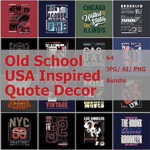 Designs de citações vintage inspirados nos EUA, camisetas ideais, canecas, projetos de decoração para casa, conjunto para projetos DIY, arte de parede 64 jpg ai png