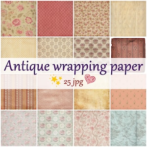 Antike Muster Geschenkpapier Hintergründe für DIY Projekte Vintage Karten Retro Floral Cottage Scrapbooking Kit 25 jpg