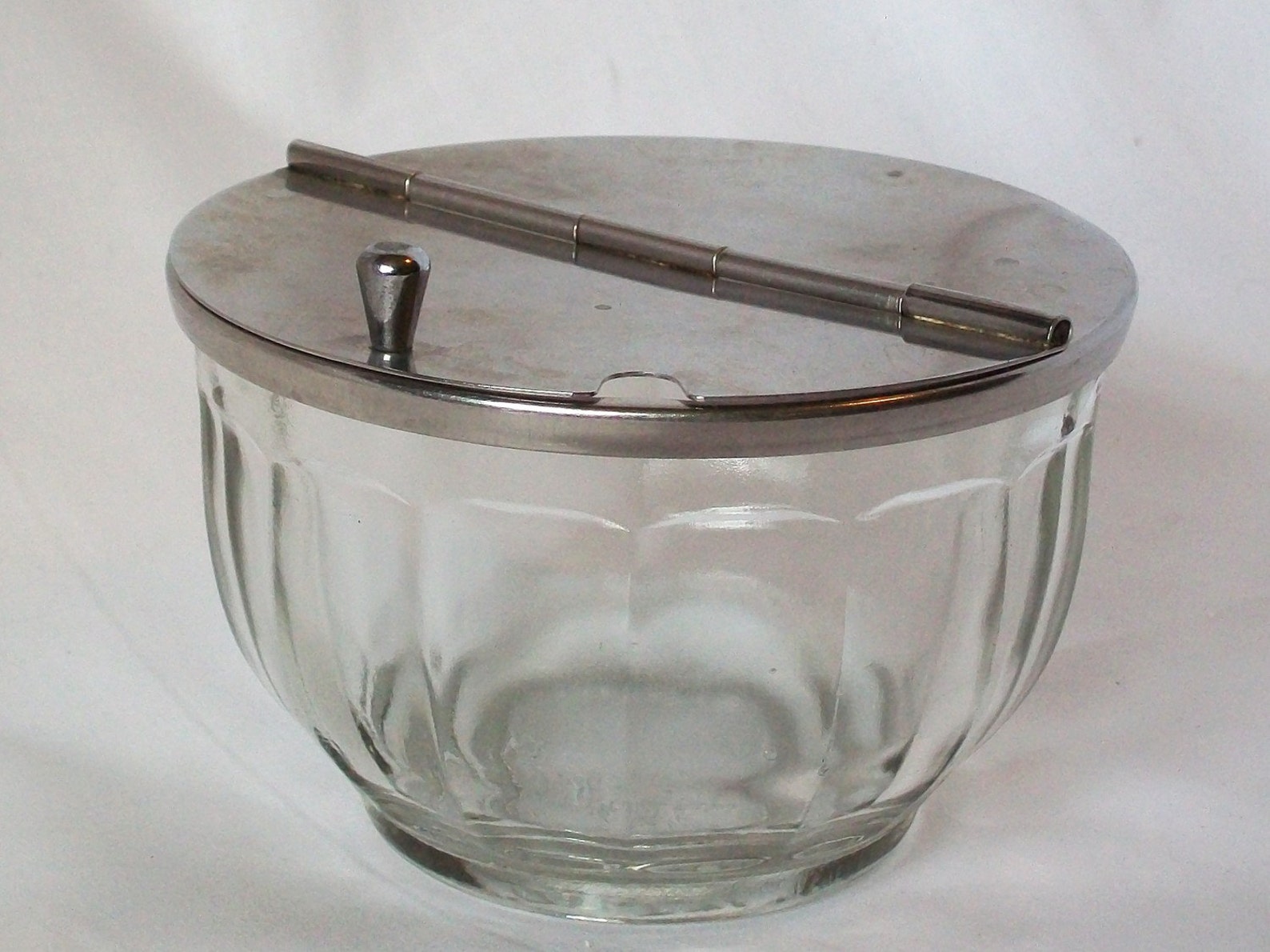 Glass Sugar Bowl Metal Lid Cafe Restaurantware Diner Etsy