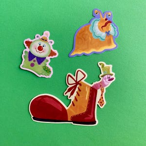 Clown Bugs Personagens Induviais - Ollie - Hobie - Sadie - Adesivo de Vinil 2,5"