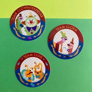 Clown Bugs - Equipe Clownterpillar - Equipe Clorm - Equipe Clug - Adesivo de vinil 2,5"