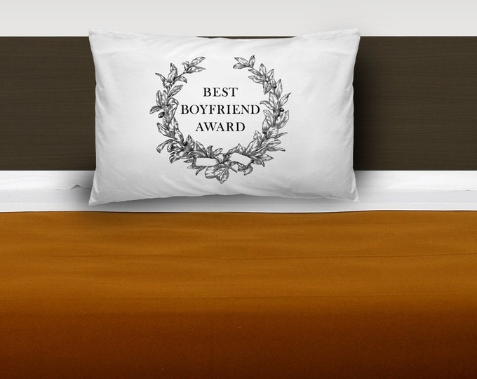Best Boyfriend Award Pillowcase Etsy