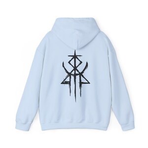 Lorna Shore 'Immortal' Album Hoodie - Metal Music Unisex Sweatshirt Light Blue