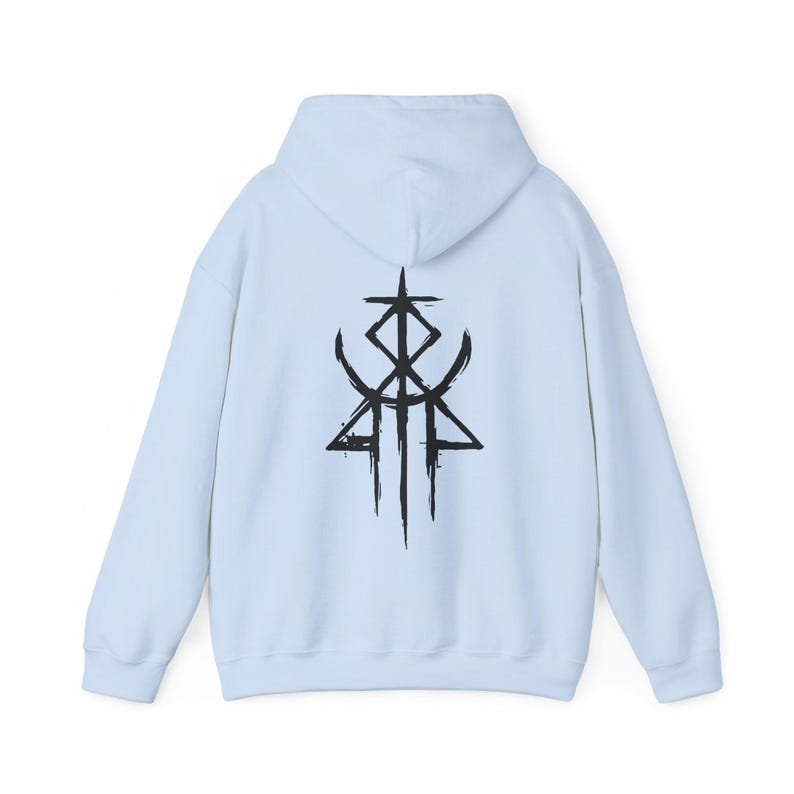Lorna Shore 'Immortal' Album Hoodie - Metal Music Unisex Sweatshirt Light Blue
