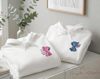 Felpa con coppia Stitch & Angel: regalo di San Valentino