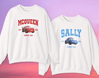 Felpa da coppia McQueen Sally abbinata / Lui e Lei / Felpa con cappuccio / Set unisex per partner, stampa Cars
