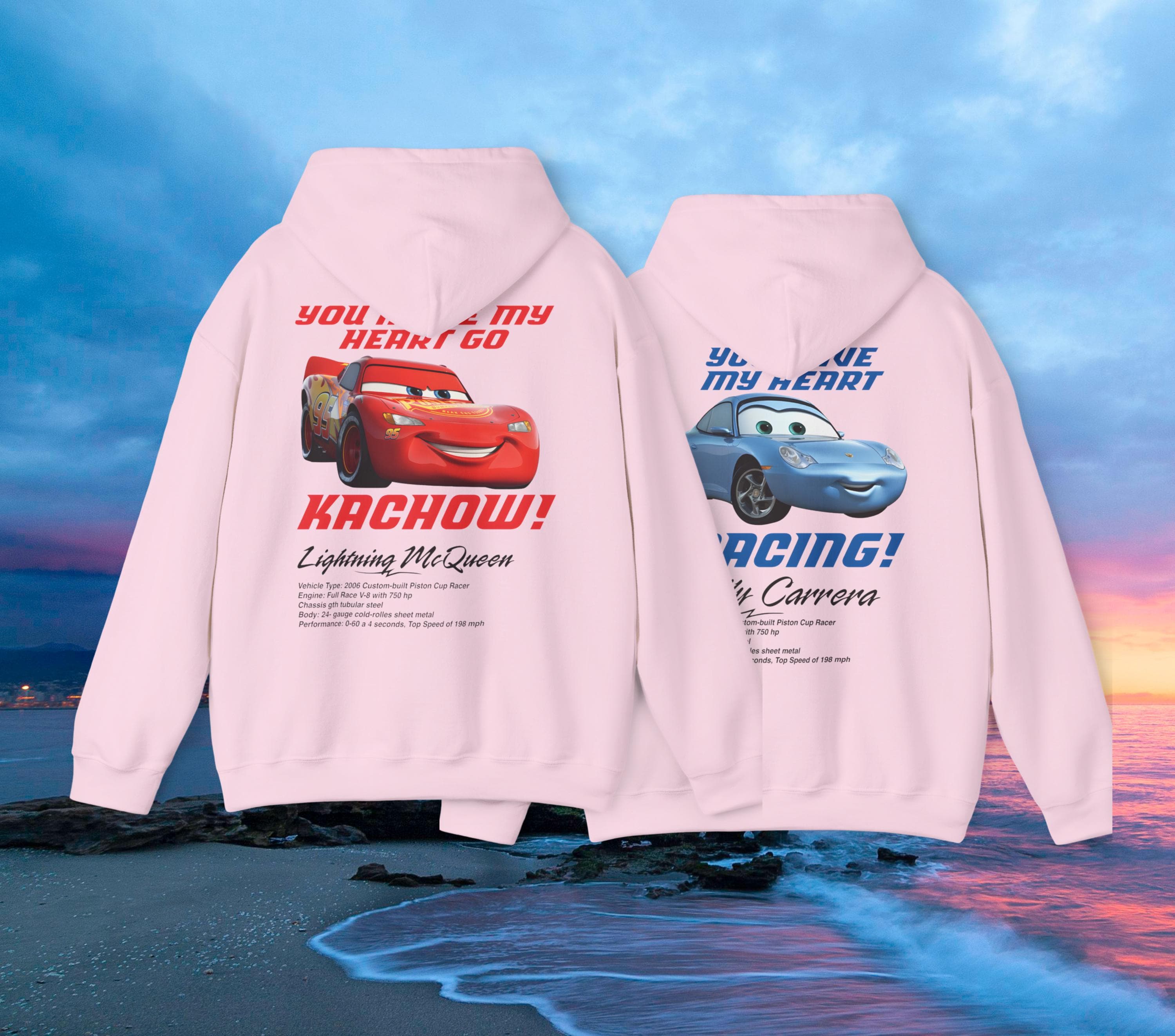 Cars Matching Hoodies: Mcqueen & Sally Couple Sweatshirts You Make