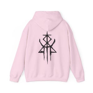 Lorna Shore 'Immortal' Album Hoodie - Metal Music Unisex Sweatshirt Light Pink