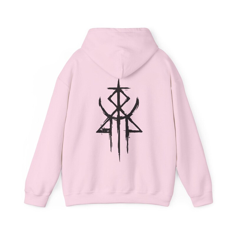 Lorna Shore 'Immortal' Album Hoodie - Metal Music Unisex Sweatshirt Light Pink