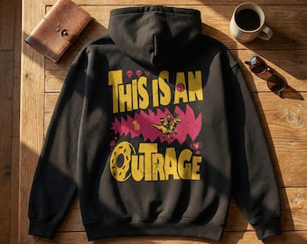 Retro Streetwear Dungeon Crawler Carl Fan Hoodie, Princess Donut Mongo Sweat, This Is An Outrage Sweatshirt