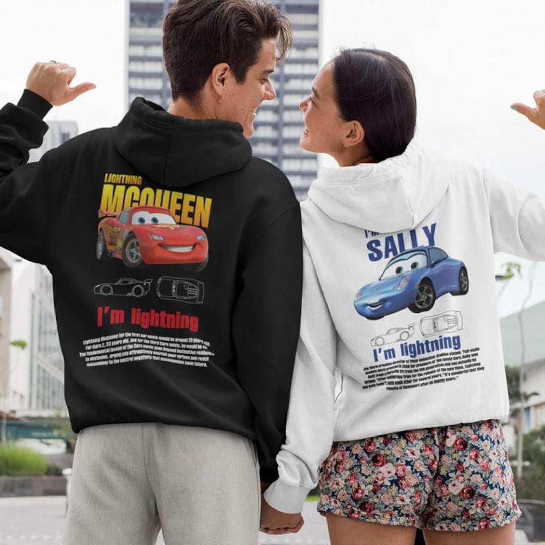 Lightning Mcqueen Sally Couple Hoodies: Cars Movie Matching