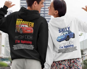 Lightning Mcqueen Sally Couple Hoodies: Cars Movie Matching