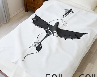 How to train your Dragon Rider Plush Blanket: Mythical Creature Art