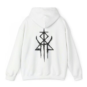 Lorna Shore 'Immortal' Album Hoodie - Metal Music Unisex Sweatshirt White