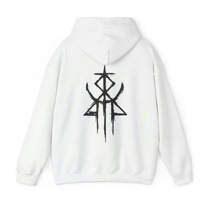 Lorna Shore 'Immortal' Album Hoodie - Metal Music Unisex Sweatshirt White