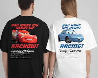 Lightning McQueen & Sally Couple T-Shirt: Cars Movie Matching Outfits Movie Inspired Gift