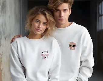 Sudadera a juego de pareja Bubu y Dudu, osos panda kawaii, regalo de cumpleaños de San Valentín para ella