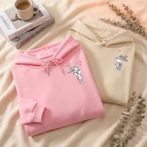 Lola and Bugs Bunny Couple-hoodie: valentijnscadeau, bijpassende katoenen hoodie